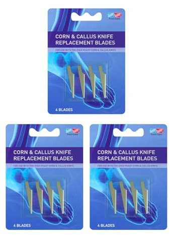 Ever Ready Corn & Callus Knife Trimmer Refills, 4 Replacement Blades (Pack of 3) | Total of 12 Blades