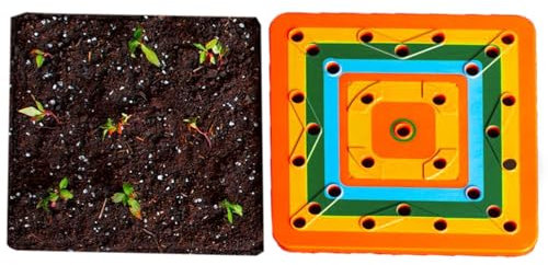 zjhukfmc Square Template Seed Spreader, Novelty Garden Square Template Seed Spreader, Square Foot Gardening Template, Soil Spacer Garden Tools, Vegetable Plant Sowing Board, 30.5x30.5x2.5 Cm