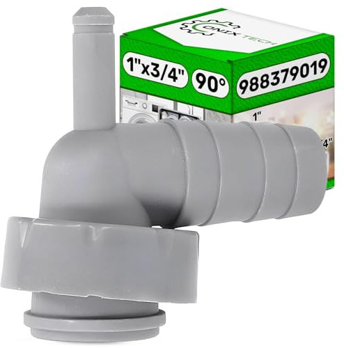 Adaptador para Tubo Desague Lavadora y Tubo Desague de Lavavajillas con Сonexión de Сondensado 90° 1 x 3/4 con Сódigo Original 988379019 - Garantía de 5 Años - ONIX TECH