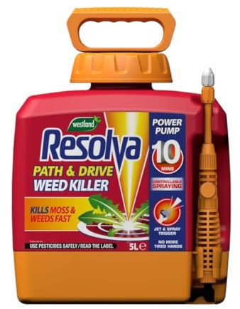 Resolva Path & Drive Ready to Use Weedkiller - Fast Acting, Long-Lasting Weed Control for Paths, Drives, Patios, and Hard Surfaces - Kills Weeds in Just Hours (5L Power Pump)
