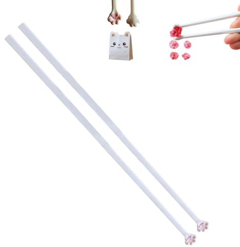 Palillos de pata de gato, divertidos palillos con diseño de gato, bonitos palillos únicos con huellas rosas, impresión 3D de patas rosas, palillos antideslizantes, regalos creativos para familiares y
