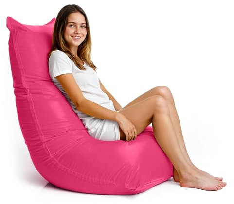 Aiire | Puff Salón con Relleno Incluido | con Diseño Moderno Y Ergonómico | Puff Juvenil, Infantil y Adulto | con Funda Lavable De Lycra | Ideal para Leer, Gaming y Relajarse | Color Rosado