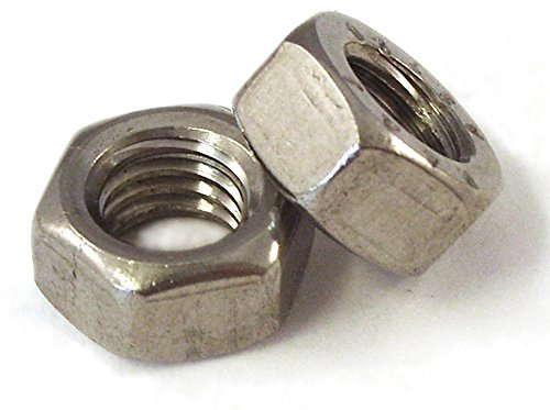 A2 Stainless Steel, UNF, Imperial Fine Thread, 3/16, 1/4 5/16, 3/8, 7/16,1/2, 5/8,3/4 Thread Sizes, Plain Hexagon Full Nuts, 5, 10, 25 Piece Packs (5, 1/2 - 20)