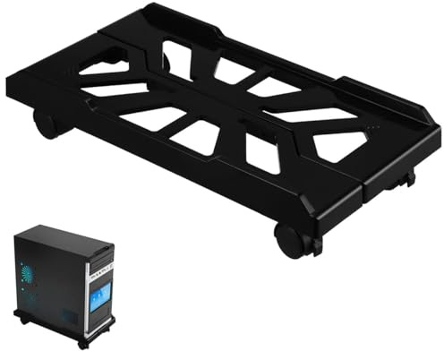 Angoily Pc Ständer Mit Rollen Verstellbar Computer Tower Halterung Unter Schreibtisch Mobiler Cpu Ständer Bodenständer Für Büro Zuhause Schule 16.93X11.02X2.76In