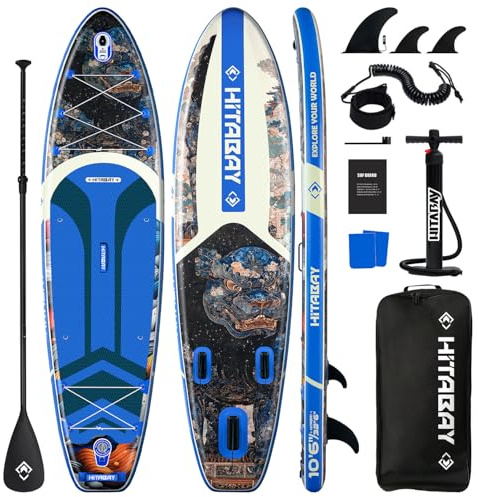 Tavola SUP Gonfiabile Stand Up Paddle Board 320cm, Tavola da Paddle Surf Unisex Adulti, Carico Massimo 150kg con Kit Accessori Completi per Mare Lago Fiume Principianti