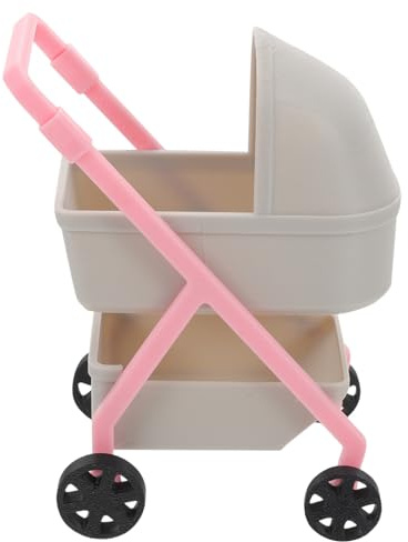 NOLITOY Miniatur Puppenwagen Babyspielzeug Kompakter Puppenhaus Kinderwagen Aus Stabilem Kunststoff Für Kreatives Rollenspiel Und Puppenhaus Zubehör