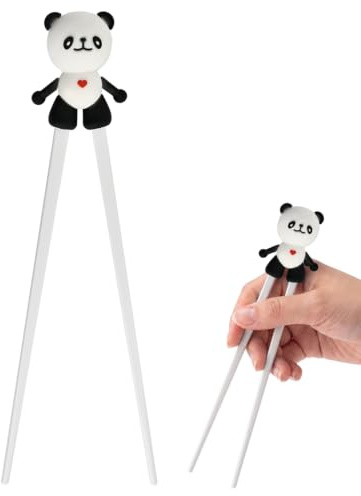 Training Chopsticks , Rebound Beginner Chopsticks, Reusable Non-Slip Heat-Resistant Learning Chopstick for Noodles Ramen Eating Tools (Panda)