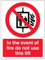 vsafety 55030 an-s in caso di incendio non usare questo Lift divieto di macchine, Autoadesivo, segno, verticale, 150 mm x 200 mm, colore: nero/rosso