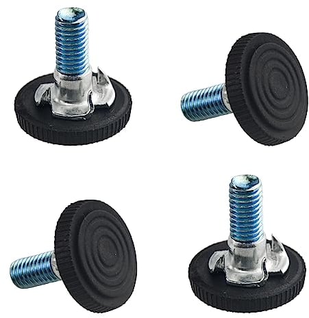 TOVOT 4 Pièces M8 Pied de Meuble Reglable Pieds de Nivellement pour Chaise de Table Pieds de Meubles à Visser avec écrous (2.7×2.8cm)