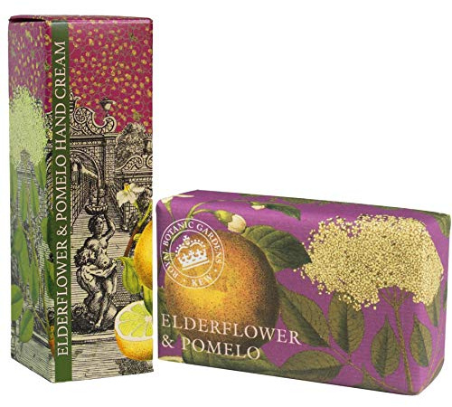 Royal Botanic Gardens KEW Handcreme & Sheabutter Seife Geschenkset - Holunderblüte & Pampelmuse