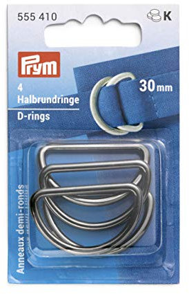 Prym 555410 30 mm Gunmetal Halbrundringe, Zinklegierung