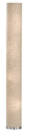 Fischer & Honsel Stehleuchte Thor 4x E14 max. 25,0 Watt, nickelfarben, Stoffschirm, 40023, 19 x 19 x 156 cm (LxBxH)