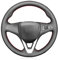 MEWANT Lenkradhülle für Opel Astra (K) / Corsa (E) / Crossland X/Grandland X/Insignia (CT) B/Karl/Zafira (C) aus Kunstleder Mikrofaser Leder Lenkradbezug per Hand Nähen