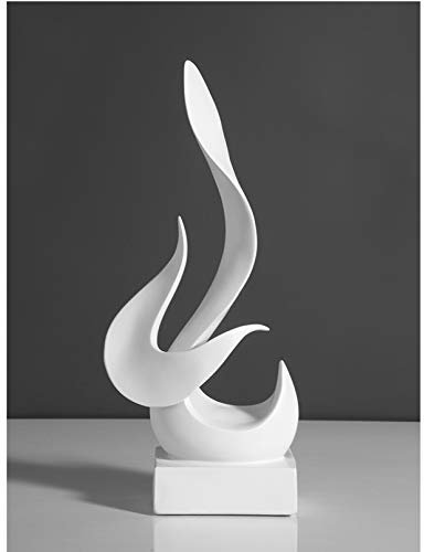 Pevfeciy Flamme Deko Skulptur Modern Abstrakte Art Skulptur Wohnzimmer TV Schrank Wohnungs Büro Weinschrank Dekoration Wohnung Skulpturen und Figuren Modern,H-39cm