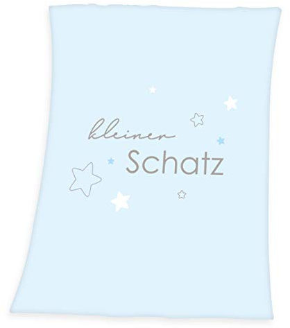 Herding Klaus GmbH Baby Best Microfaserflausch-Decke, Polyester, Blau, 75 x 100 cm, 1440216014412