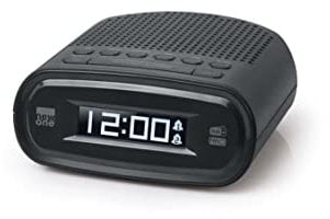 NEW ONE CRD 160 - Radio réveil Dab+/FM - Ecran LCD - 20 Stations préréglées - Réveil par Radio ou Buzzer - Prise Casque - Noir