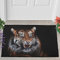 Veryday Tiger Tiere Fußmatte Türmatte Eingangsmatte Fußabtreter Fußabstreifer Türvorleger Schmutzmatte Sauberlaufmatte Haustürmatte für Eingangsbereich White 60x90cm