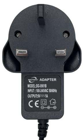 Multibao 9V 1A 1000mA Power Supply AC to DC Power Charger Adapter Replacement Power Supply Adapter 5.5mm x 2.1mm for Led Strips, CCTV System, Cameras