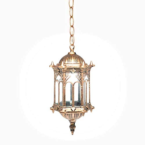 Acesunny 90-260V Retro Laterne Kronleuchter Metall Außen Balkon Hängelampe Außenwandlampe LED Außenleuchte Pendelleuchte Außenlampe Hängelampe Lampen Beleuchtung