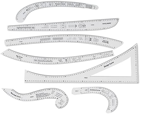 Kurvenlineal-Set, flexibel, langlebig, modisches Muster, Design-Lineal, klare Skala, verschiedene Größen zum Zeichnen