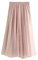 Daysskk - Gonna in tulle da donna, linea A, maxi gonna, elastico in vita, lunghezza unica, Colore: rosa., Einheitsgröße