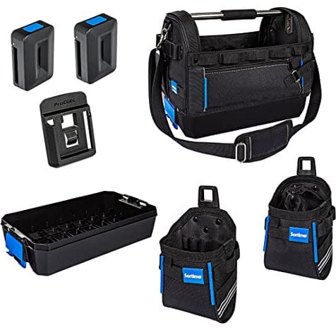 Sortimo ProClick Starterset Werkzeugtrage – Kompatibel mit L-BOXX & Fahrzeugeinrichtung – Große Werkzeugtasche mit Fächern & Haltern – Robuster Boden, Schultergurt & 24 kg Tragkraft