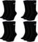 Nike 6 Paar Everyday Lightweight Crew SX7676 Tennis Socke weiß schwarz grau, Farbe:Schwarz, Größe:42-46