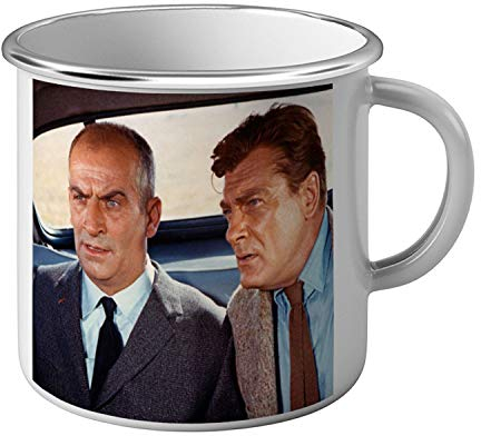 Metallbecher Foto von Star Berühmte Louis De Funès Schauspieler Alt Französisch Kino Original 1 Fantomas