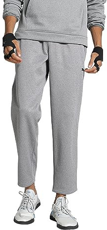 PUMA Herren Fit Taped Pwrfleece Jogger Strickhose, Cooles Dunkelgrau, XL