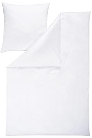 ESTELLA Mako-Satin Bettwäsche Valetta Weiss, Kissenbezug einzeln 40x80 cm