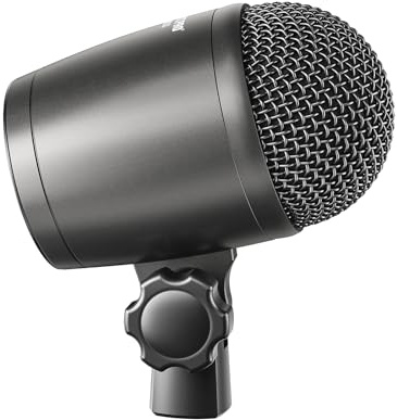 Phenyx Pro PDM33 Micro pour grosse caisse et caisse, microphone dynamique cardioïde avec gamme de basses étendue, support intégré et grille en maille métallique durable