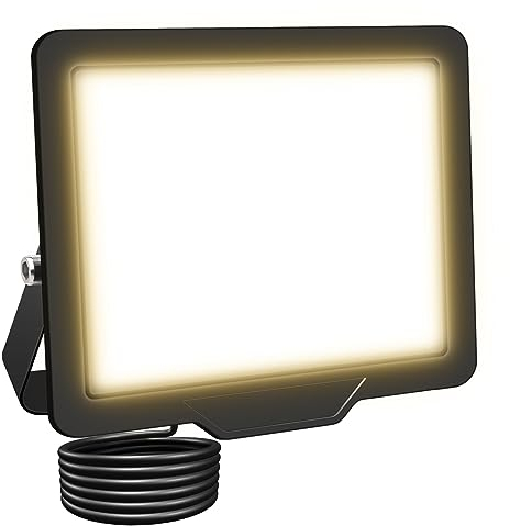 RIGIDON LED Strahler Außen 20W 2000LM LED Scheiwerfer 3000K Warmweiß IP66 Wasserdicht Außenstrahler fluter Aussenstrahler Außenstrahler außenlampe für Hinterhof Auffahrt Türen Garage Flur Garten