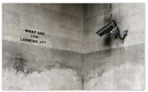 Tapete Vlies 520x318cm Banksy Graffiti Kamera No.H6990M_TV5BC