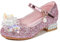 Eleasica Scarpe da Principessa per Ragazze Scarpe col Tacco Bambine Punta Chiusa Ballerine Principessa Cenerentola Elsa Sera Matrimonio Festa Cocktail Mary Jane,Rosa,23
