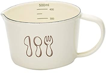 MAGICLULU Emaille Messbecher Mit Maßangabe 1l Großer Kapazität Langlebig Für Haushaltsgebrauch Zum Kochen Und Backen