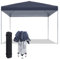 Aufun Faltpavillon 3x3m, Pop-Up Klicksystem Pavillon inkl. Tragetasche, Wasserdicht Stabil UV-Schutz Outdoor Partyzelt Höhenverstellbar Gartenpavillon Gartenzelt Partyzelt Klappbar, Anthrazit