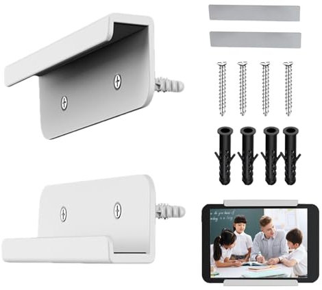 Moonyan Tablet Wall Mount Holder | Laptop Shelf and Tablet Stand | Sturdy Stick on Wall Laptop Holder for Smartphones, EReader