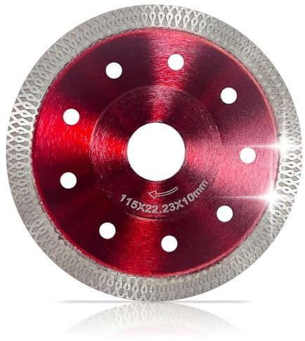 115mm Diamond Cutting Discs for Angle Grinder - Super Thin Fast, Clean Cut on Porcelain, Stones, Bricks & Ceramics- 4.5 Wheel - Size 115 x 10 x 22.23mm