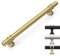 9Build 10 Pack Gold Kitchen Cupboard Handles - 160mm Zinc Alloy Brushed Gold Cabinet Handles for Doors and Drawers