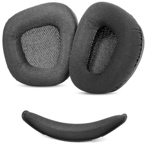 ACCOUTA Ersatz-Ohrpolster & Kopfband für Corsair Void Pro & Void 7.1 Wired/Wireless Gaming-Headsets - Langlebig, Atmungsaktiver Stoff mit hochdichtem Schaum für Komfort und einfache Installation