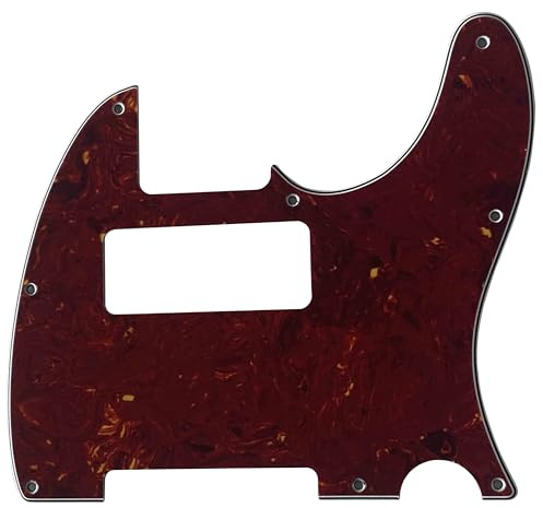 Passend für kompatibles Fender Esquire 8-Loch-Telecaster P90-Gitarren-Pickguard (4-lagige rote Schildkröte)