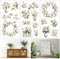 GLOBLELAND 3 Feuilles de Fleurs de Lys de Magnolia pour Meubles 6x12 pouces Bouquet Couronne de Fleurs Autocollants Muraux Auto Adhésifs pour Chambre à Coucher Salon Bureau Décoration de Table