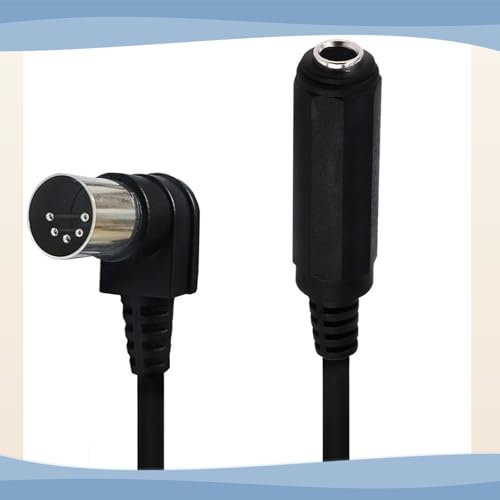 Hicello XLR MIDI Cable adaptador, cable de micrófono, instrumentos musicales, equipo de DJ, 3 pines a 5 pines, 30 cm, 2 unidades, cable de iluminación DMX
