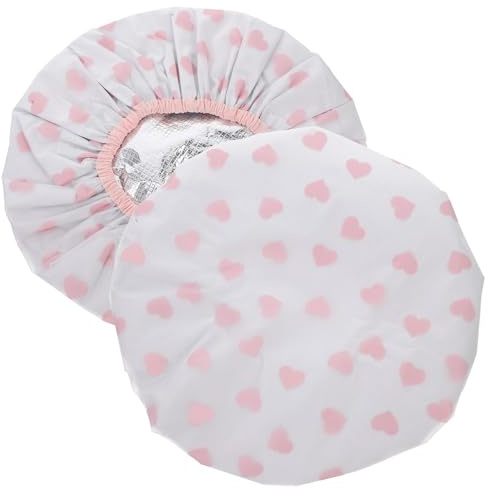 NIYANGLE 2pcs Self Heating Hair Cap for Women Tinfoil Hair Cap Double Layer for Men Women Spa Use