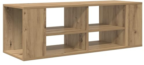 vidaXL Wall-Mounted TV Cabinet Artisan oak 102 x 35 x 35 cm, Modern Rectangular Tv Cabinet, Wall Mounted Storage, Stylish Media Console, Space Saving Unit, Functional Living Room Furniture