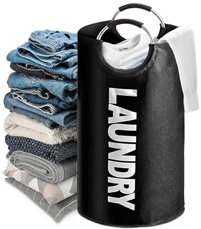 Feirdhoo 90L Grande Cesto Ropa Sucia, Canasta Ropa Sucia Plegable, Bolsa con Asa Acolchada, Cesta para El Dormitorio, El Baño y Los Viajes