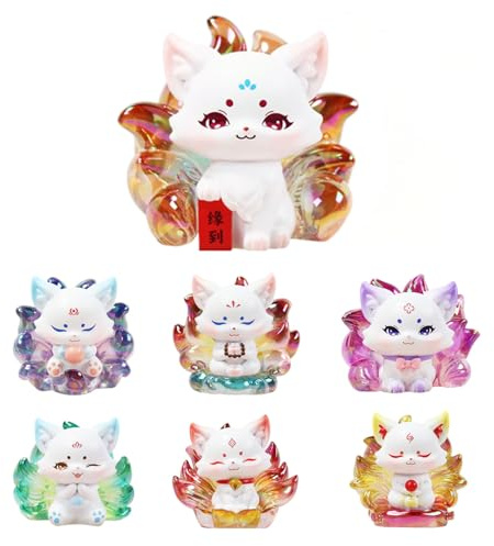 Nine Tailed Fox Series Blind Box Figure 1 Piece Mystery Box Cute Figure Birthday Gift Collectible Hidden Surprise Random Design