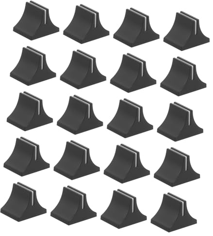 FRCOLOR Schieberkappen für Mischpulte 20 Stück Kunststoff Schwarz | Gerade Ausführung, für Potentiometer und Andere Geräte, Minimalistisch, Robust, Leicht zu Bedienen
