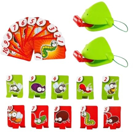 Frog Tongue Board Game, Lustiges Spiel Erwachsene & Kinder, Zungenspiel - Lustige Familien-Brettspiele, Chamäleon-Spiel Desktop-Brettspiele Für Eltern-Kind-Interaktion, Lernspielzeug Für Kinder