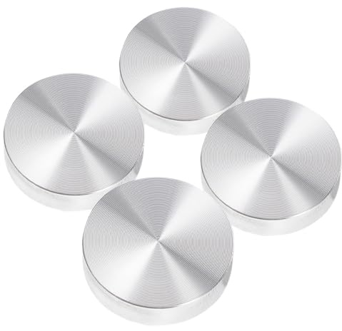 COHEALI Disques Circulaires en Alliage D'aluminium 4pcs pour Tables Basses et Vitrines, Installation Facile, Design Moderne et Gain de Place